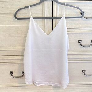 Express white satin flowy camisole